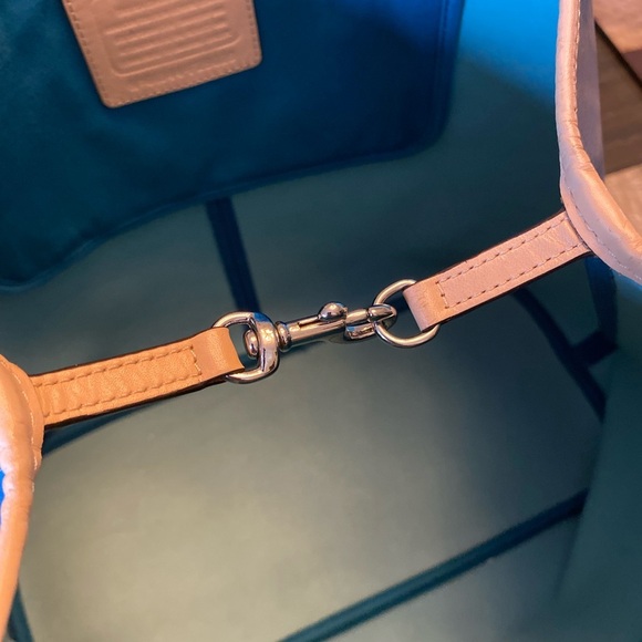 Coach Vibrant Blue and Cream Tote Bag - Picture 8 of 8